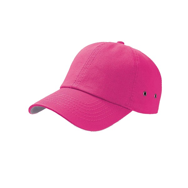 Atlantis Action 6 Panel Chino Baseball Cap One Size Fuchsia Fuchsia One Size