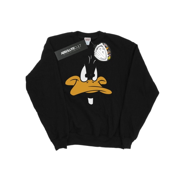 Looney Tunes Boys Daffy Duck Sweatshirt med stort ansikte 7-8 år Svart Black 7-8 Years