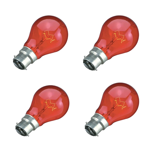 SupaLite Fireglow-lampa (pack med 10) 60w Röd Red 60w
