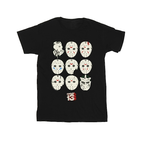 Friday The 13th Mens Jason Masks T-Shirt XL Svart Black XL