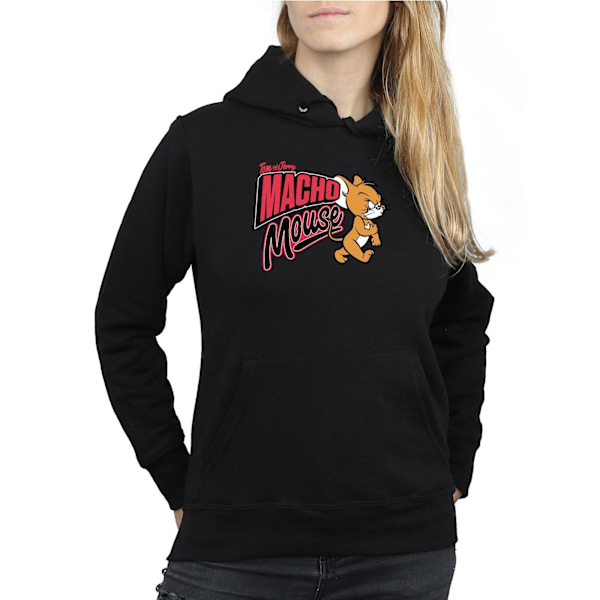 Tom And Jerry Dam/Kvinnor Macho Mouse Hoodie XL Svart Black XL