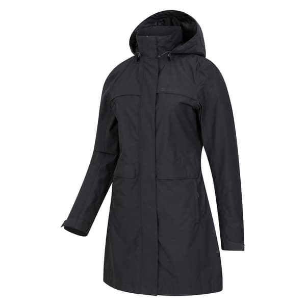 Mountain Warehouse Damjacka för Kvinnor/Damer Cloudburst Texturerad Vattentät Black 20 UK