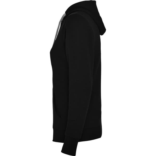 Roly Dam/Kvinnor Urban Hoodie M Solid Svart/Gråmelerad Solid Black/Grey Marl M