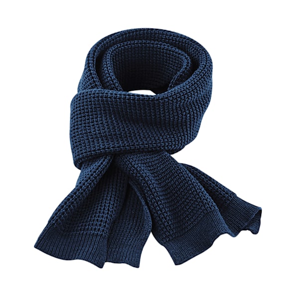 Beechfield Unisex Vuxen Klassisk Våffel Stickad Halsduk En Storlek F French Navy One Size