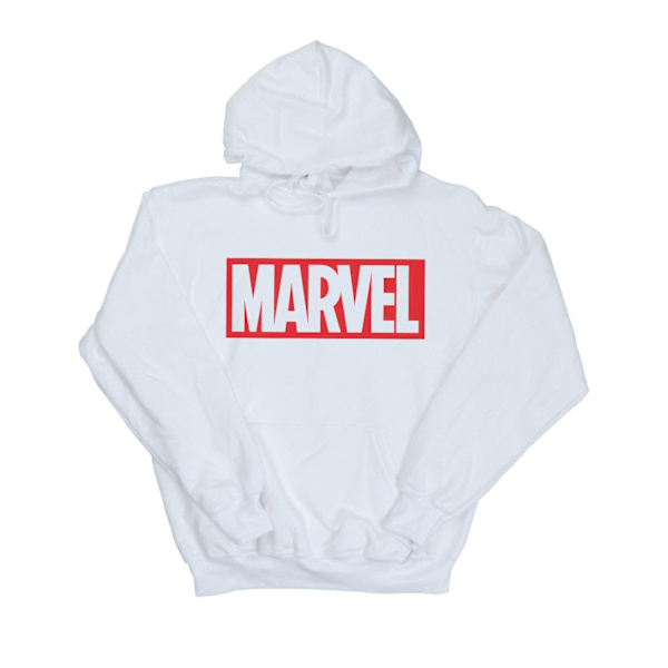 Marvel Comics Boys Classic Logo Hoodie 12-13 år Vit White 12-13 Years