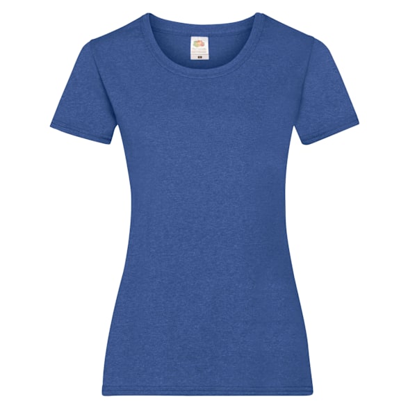 Fruit Of The Loom Dam/Kvinnors Lady-Fit Valueweight Kortärmad T-shirt Retro Heather Royal M