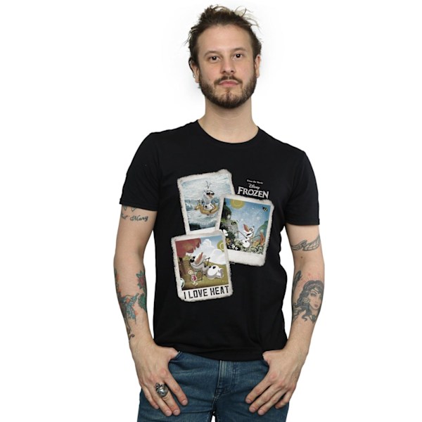 Frozen Herr Olaf Polaroid Bomull T-shirt S Svart Black S