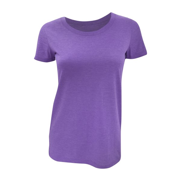 Bella Dam/Dam Triblend T-shirt med rund hals M Lila Triblen Purple Triblend M
