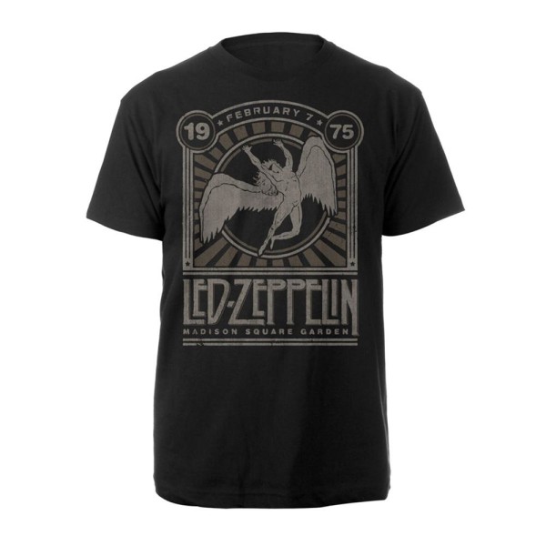 Led Zeppelin Unisex Vuxen Madison Square Garden 1975 T-shirt XL Black XL