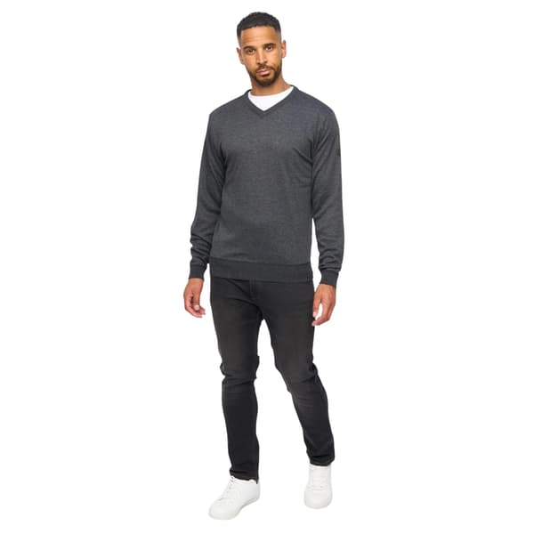 Bewley & Ritch Tinworth V-ringad tröja för män XL Svartmelerad Black Marl XL