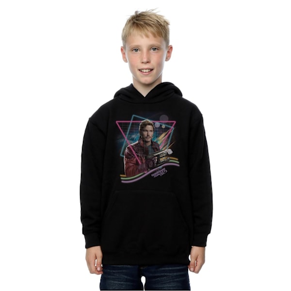 Marvel Boys Guardians Of The Galaxy Neon Star Lord Hoodie 9-11 Black 9-11 Years