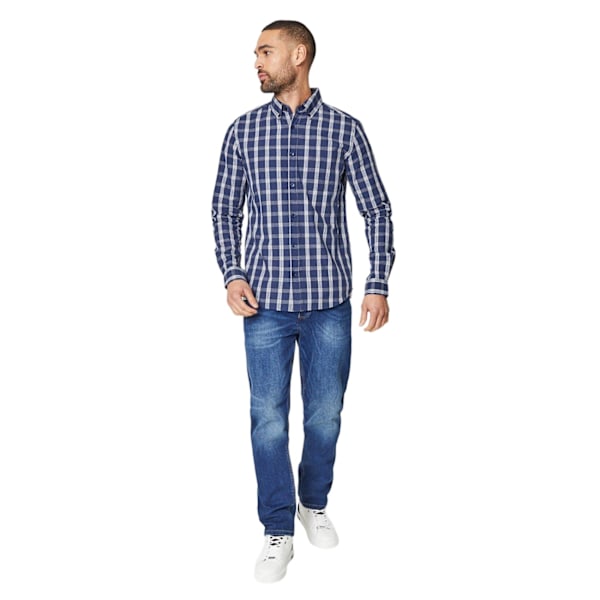 Burton Classic Checked Long-Sleeved Shirt L Navy för män Navy L