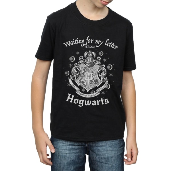 Harry Potter Boys Waiting For My Letter Hogwarts Bomull T-shirt Black 12-13 Years