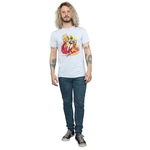 Star Wars Herr Boba Fett Raketdriven T-shirt 3XL Sports Grey Sports Grey 3XL