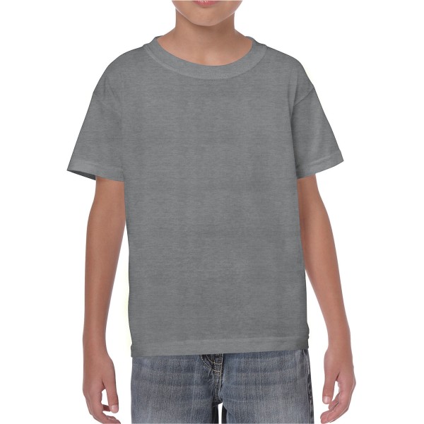 Gildan Barn/Barn Heavy Cotton Heather T-Shirt 7-8 År Grå Graphite 7-8 Years