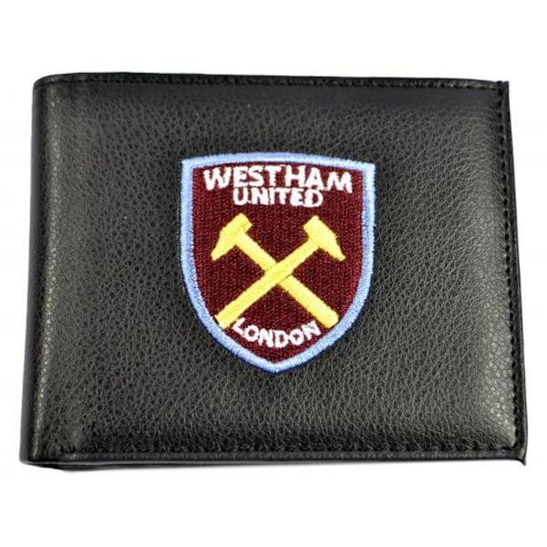 West Ham United FC Broderad Bi-Fold Plånbok One Size Svart Black One Size