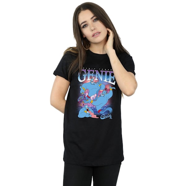 Aladdin Dam/Damer Genie Montage Bomull Boyfriend T-Shirt 3X Black 3XL