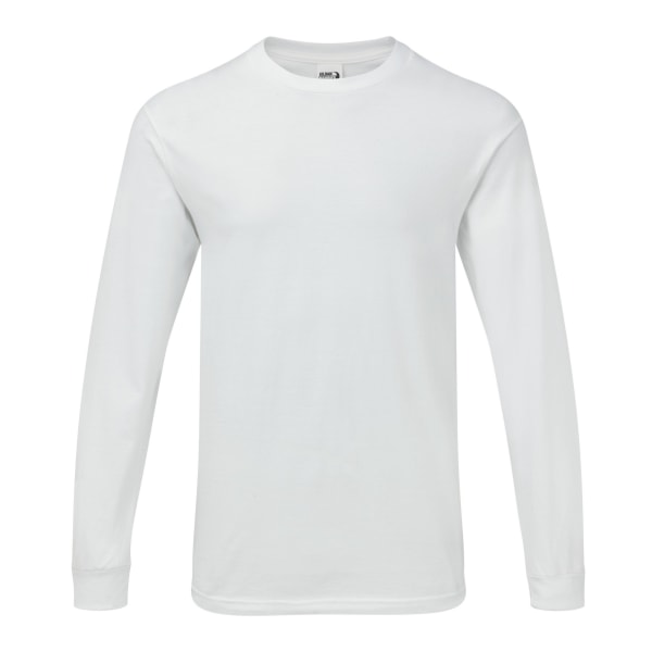 Gildan Herr Hammer Heavyweight Långärmad T-shirt 3XL Vit White 3XL