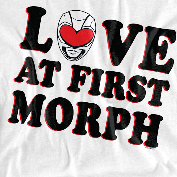 Power Rangers Unisex Vuxen Love At First Morph T-Shirt XL Vit White XL