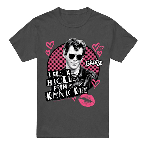 Grease Unisex Vuxen Kenickie T-Shirt S Kolgrå Charcoal S