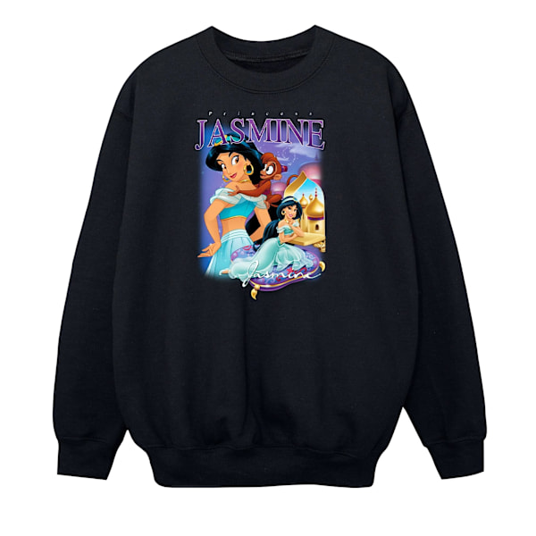 Aladdin Flickor Jasmine Montage Sweatshirt 7-8 År Svart Black 7-8 Years