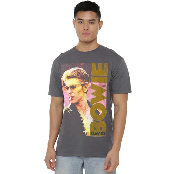 David Bowie Herr Smokin T-Shirt 4XL Kolgrå Charcoal 4XL