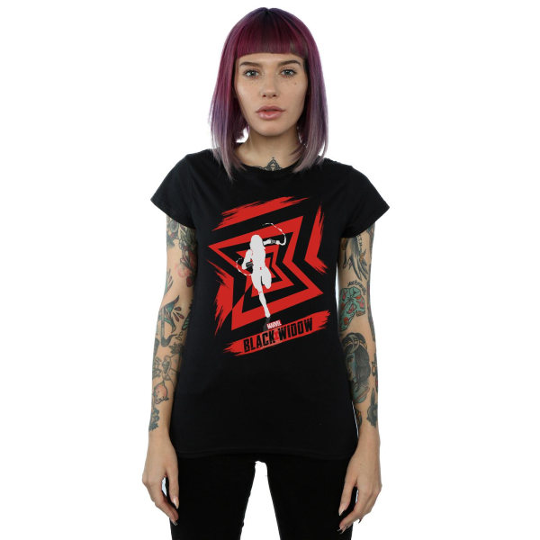 Marvel Womens/Ladies Black Widow Movie Icon Run bomull T-shirt Black XL