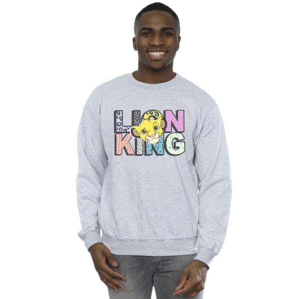 Disney Herr The Lion King Mönsterlogotyp Sweatshirt XL Sports Grå Sports Grey XL