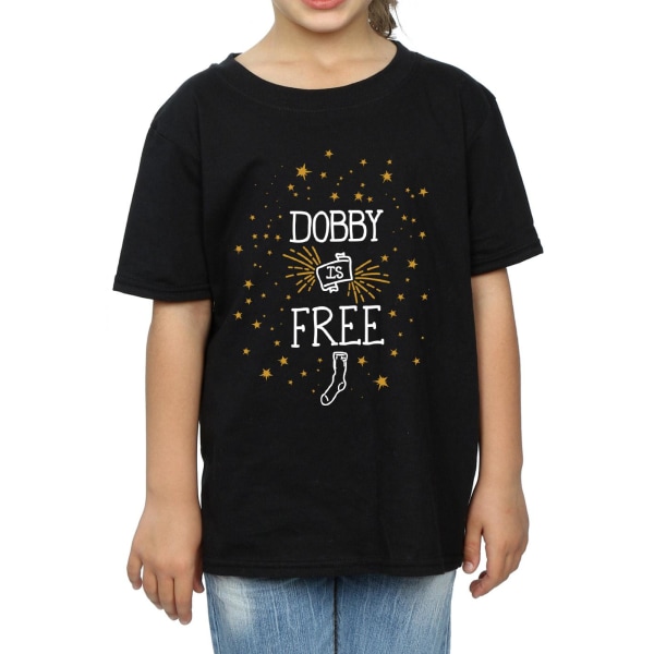 Harry Potter flickor Dobby Is bomull T-shirt 9-11 år svart Black 9-11 Years