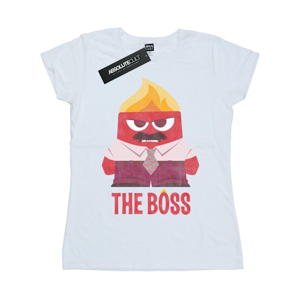 Disney Dam/Kvinnor Inside Out Anger The Boss Bomull Boyfriend White XXL