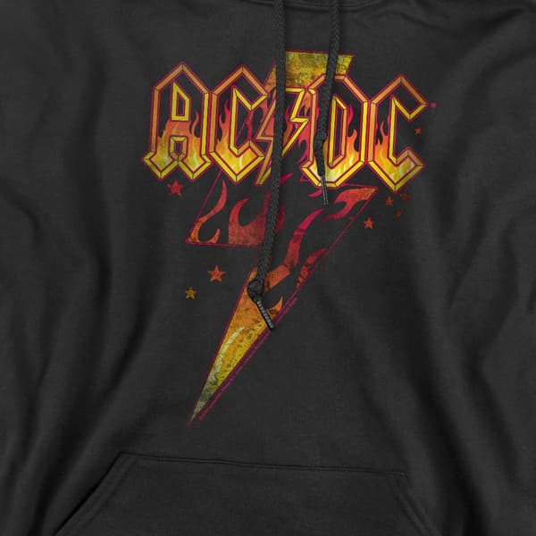 AC/DC Herr Fire Bolt Hoodie S Svart Black S