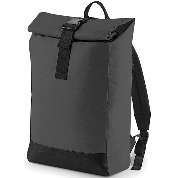Bagbase Reflekterande Roll Top Ryggsäck One Size Svart/Reflekterande Black/Reflective One Size