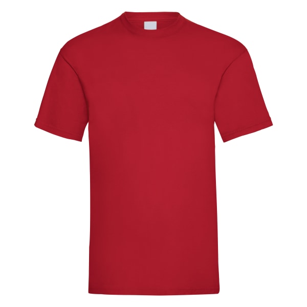 Herr Value Kortärmad Casual T-shirt Stor Mörkröd Dark Red Large