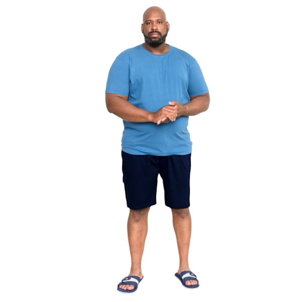 Duke Herr D555 John Cotton Lättvikts Kingsize Cargo Shorts 4X Navy 4XL