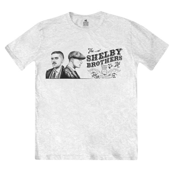 Peaky Blinders Unisex Adult Shelby Brothers Landscape T-shirt S White S