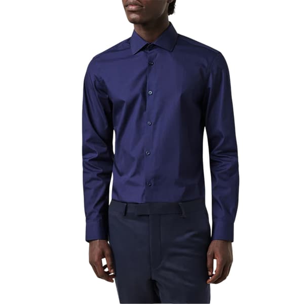 Twisted Tailor Herr Slim Formell Skjorta 17in Marinblå Navy 17in