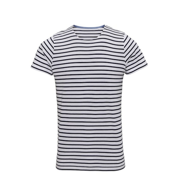 Asquith & Fox Mariniere Coastal Kortärmad T-shirt S Vit White/Navy S
