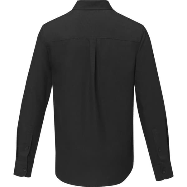 Elevate Mens Pollux Long-Sleeved Shirt XL Solid Black Solid Black XL