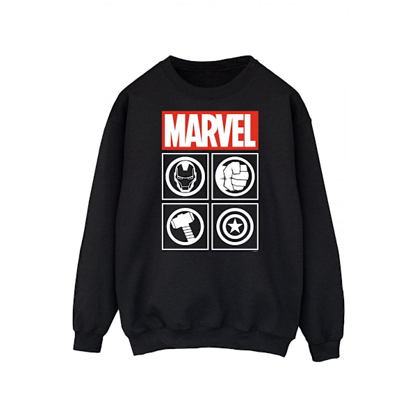 Avengers Herr Ikoner Sweatshirt 3XL Svart Black 3XL