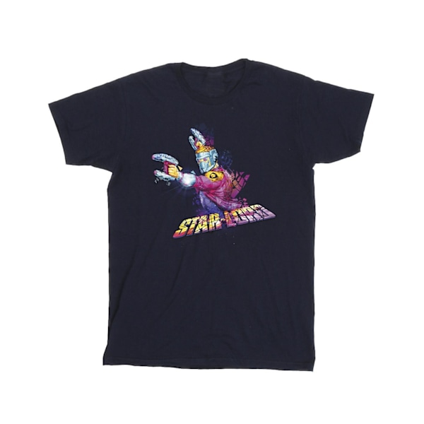 Marvel Girls Guardians Of The Galaxy Abstract Star Lord Bomull Navy Blue 9-11 Years