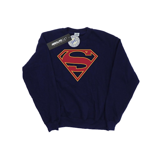 DC Comics Supergirl Logo Sweatshirt för män, marinblå, S Navy Blue S