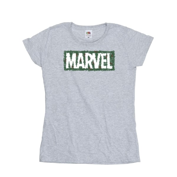 Marvel Dam/Kvinnor Holly Logo Bomull T-shirt M Sports Grey Sports Grey M