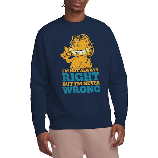 Garfield Unisex Vuxen Never Wrong Sweatshirt L Marinblå Navy L