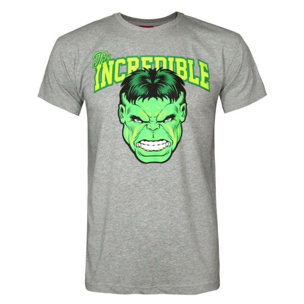Hulk Mens Incredible Logo T-Shirt S Grå Grey S