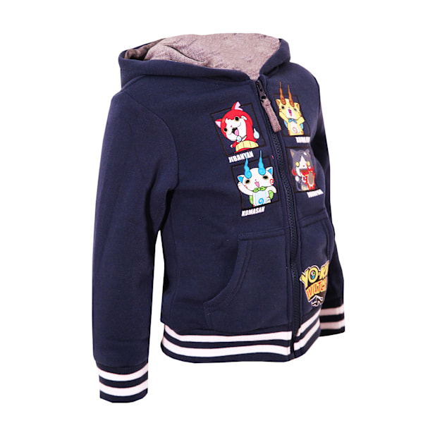 Yo-Kai Watch Pojkar Karaktärer Full Zip Hoodie 4 År Marinblå Navy Blue 4 Years