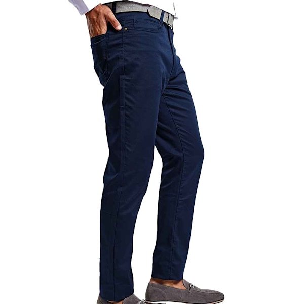 Premier Mens Performance Chinos 30R Navy Navy 30R