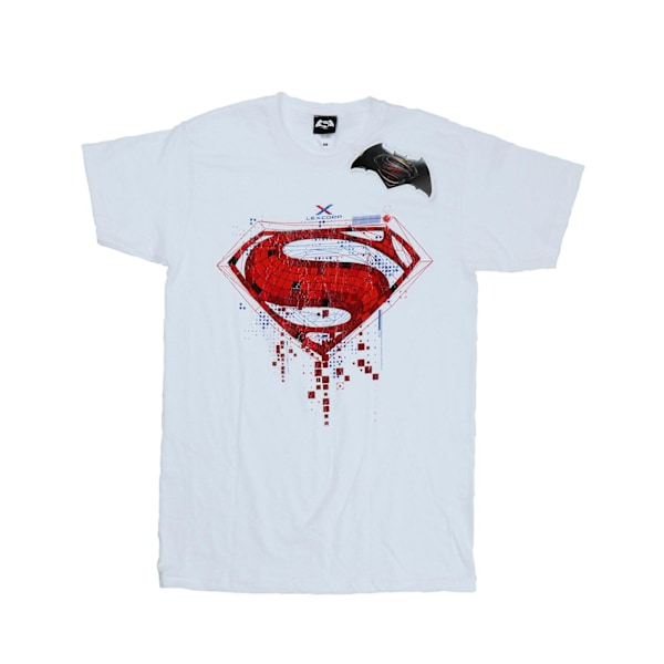 DC Comics Girls Superman Geo Logo Bomull T-shirt 7-8 år Vit White 7-8 Years