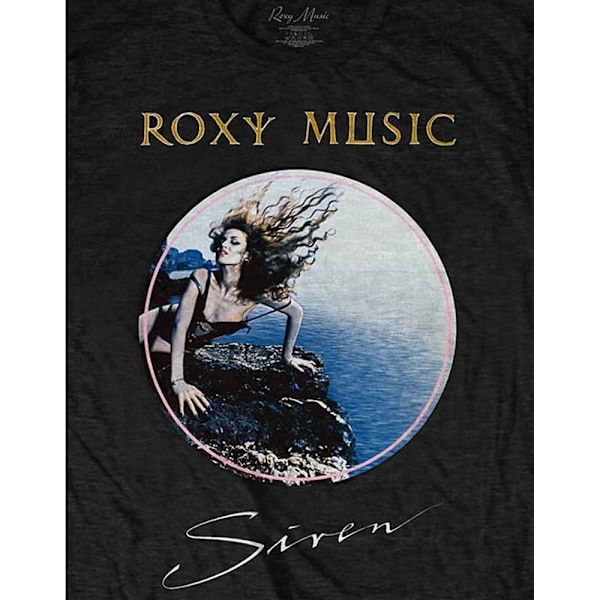 Roxy Music Unisex Siren Bomull T-shirt XXL Svart Black XXL