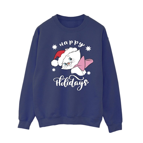 Disney Womens/Ladies The Aristocats Happy Holidays Sweatshirt X Navy Blue XL