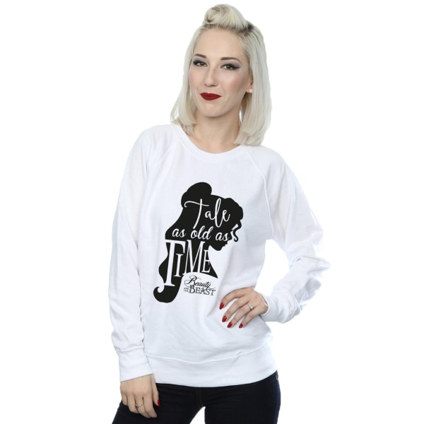 Disney Saga för kvinnor/damer As Old As Time Sweatshirt XL Vit White XL